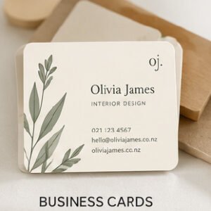 custom business cards professionally designed and print in NZ for small business